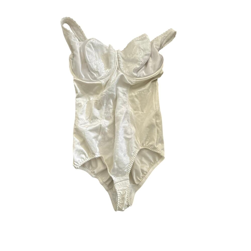 Vintage Renaissance Rose by Smoothie Ivory Satin Body Briefer Shaper 42D
